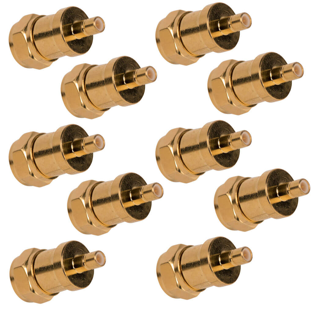 10 pack RG6 to SMB connectors