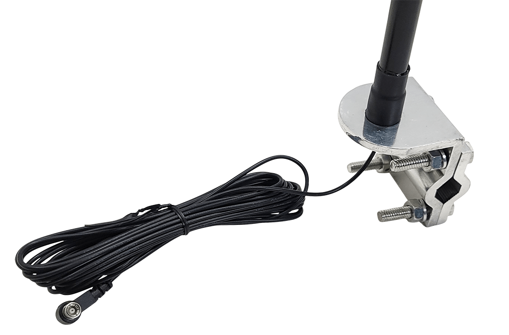 Cable attached to the base of the antenna